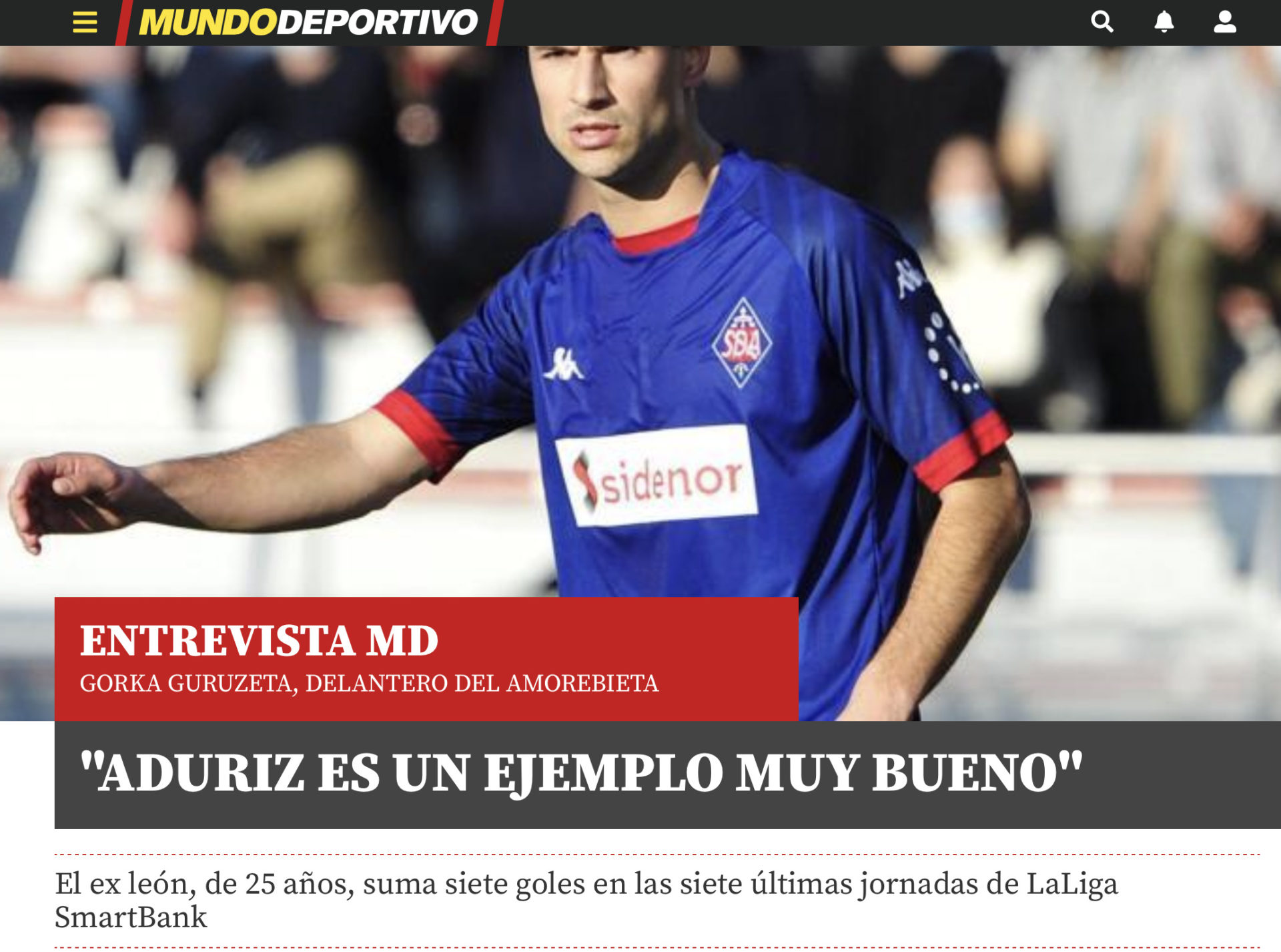 NOTA DE PRENSA |  Entrevista Gorka Guruzeta