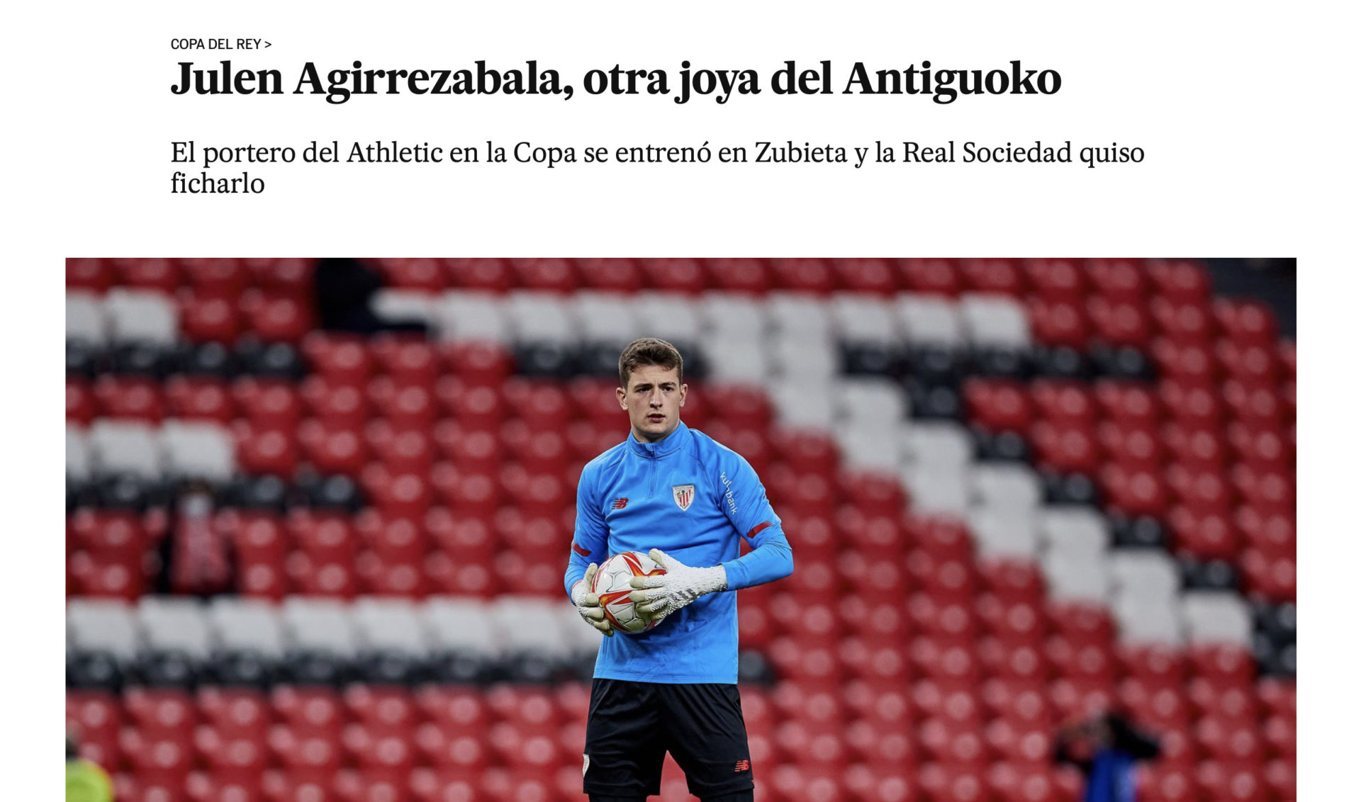 NOTA DE PRENSA |  Julen Agirrezabala, otra joya del Antiguoko