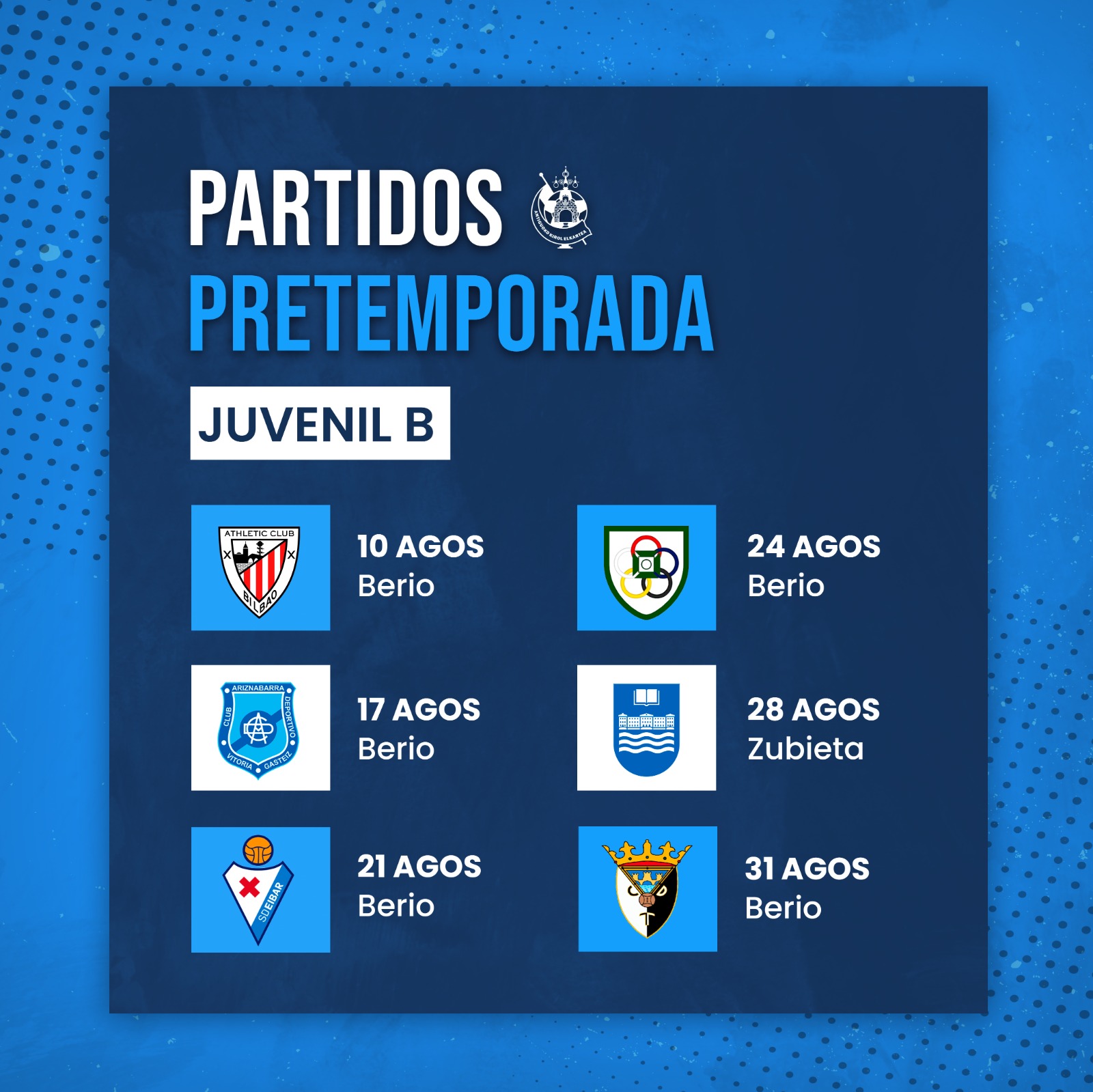 EL JUVENIL B YA PREPARA SU PRETEMPORADA 2024/25