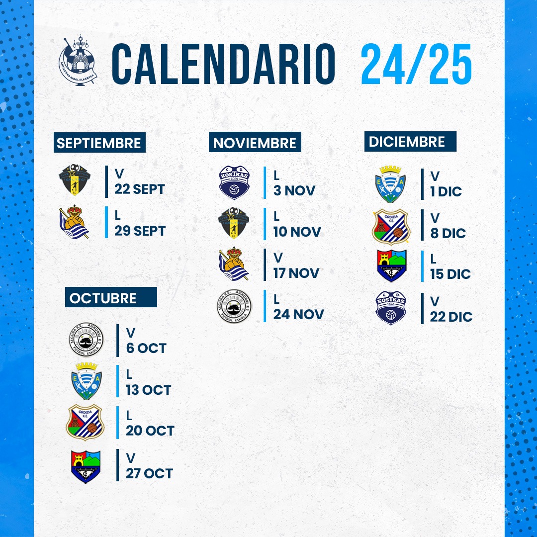 Definido el calendario de Cadete Honor de la temporada 2024/25