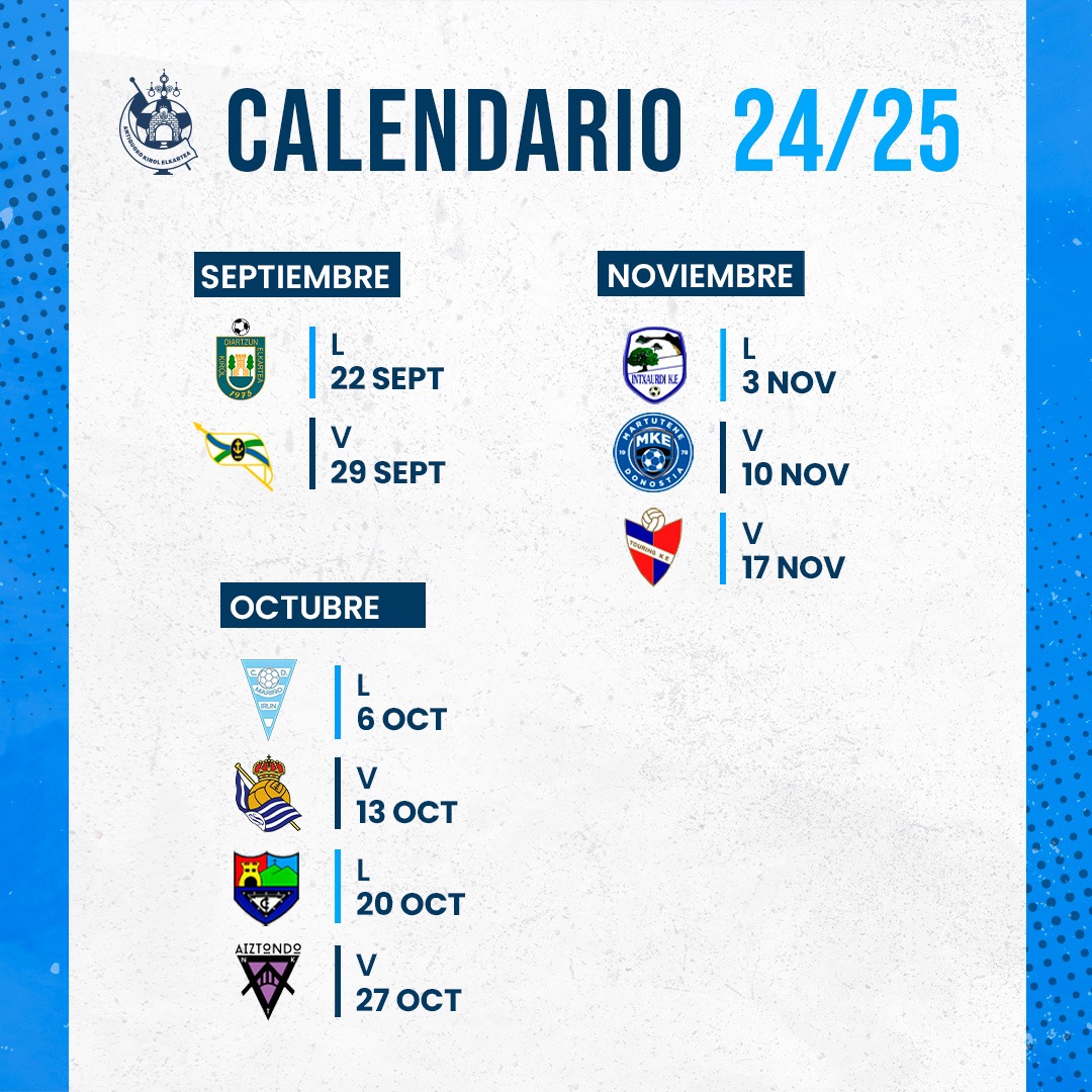 CALENDARIO CONFIRMADO PARA EL CADETE HONOR FEMENINO